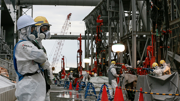 Nhà máy điện hạt nhân Fukushima Daiichi Tokyo Electric Power Co ở Okuma, tỉnh Fukushima, phía đông bắc của Tokyo. Ảnh: AFP