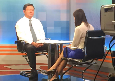 Bộ trưởng Đinh La Thăng trả lời phỏng vấn Đài Truyền hình Việt Nam