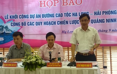 Lãnh đạo tỉnh Quảng Ninh họp báo công bố lễ khởi công dự án