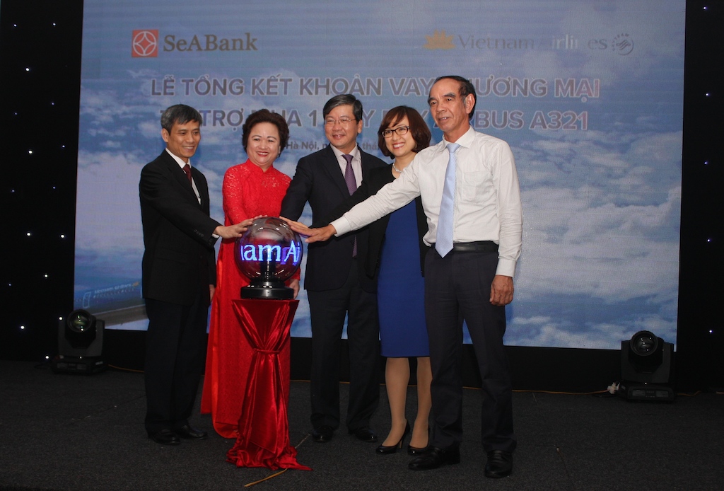 Bà Lê Thu Thủy – Phó Chủ tịch Thường trực HĐQT SeABank cho biết Hợp đồng tài trợ vốn vốn mua máy bay Airbus A321 này sẽ giúp Vietnam Airlines hoàn thành kế hoạch mở rộng đội tàu bay 