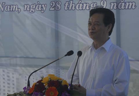 Thủ tướng Nguyễn Tấn Dũng phát biểu tại lễ hợp long.