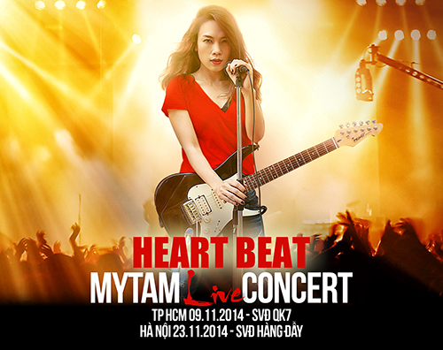 Poster live concert Heart beat của Mỹ Tâm