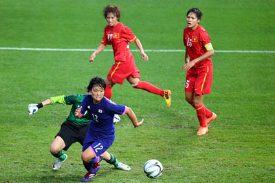 ĐT nữ Việt Nam không thể làm nên bất ngờ trước đối thủ Nhật Bản