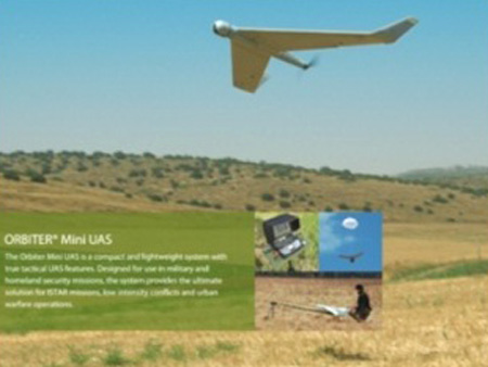 Hệ thống máy bay không người lái (UAS) Orbiter 2 của Israel - Ảnh chụp màn hình brochure quảng cáo của ADS
