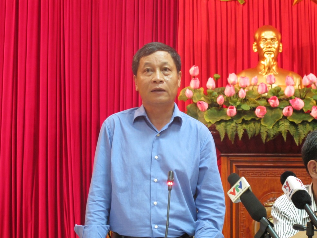 Ông Nguyễn Hoàng Linh, Phó Giám đốc Sở GTVT Hà Nội tại buổi hợp báo Thành ủy (Hà Nội) chiều ngày 30/9.