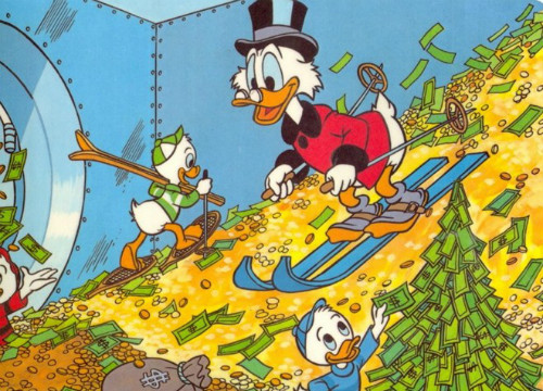 Đến nay, Scrooge McDuck vẫn giữ đồng tiền đầu tiên mà 