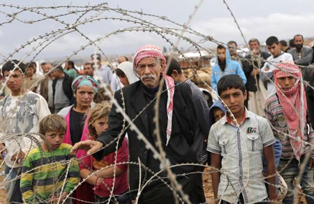Người tị nạn Syria chạy trốn phiến quân IS tại biên giới Thổ Nhĩ Kỳ