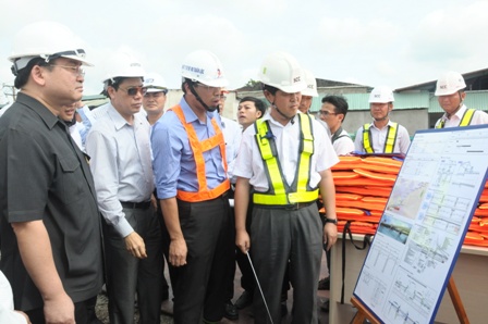 Phó Thủ tướng Hoàng Trung Hải kiểm tra tình hình thực hiện các tuyến đường sắt đô thị tại TP HCM
