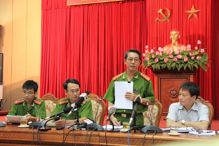 Đại tá Nguyễn Văn Sơn – Phó Giám đốc Sở Cảnh sát Phòng cháy và chữa cháy thành Hà Nội thông tin về vụ cháy tại khu công nghiệp Quang Minh tối 18/10 vừa qua.