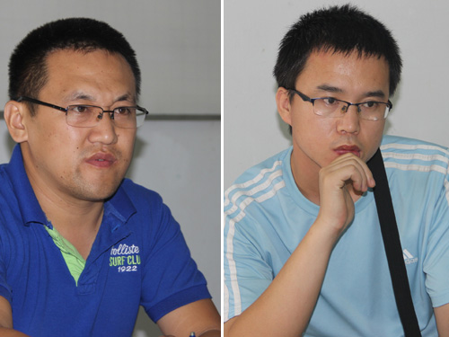 Hai bị can Xia Rong Lei và Wu Hua Peng (Ảnh: Thanh niên)