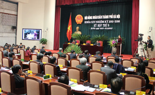 Một phiên họp của HĐND Tp. Hà Nội - ảnh vietnamplus