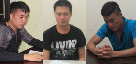3 đối tượng bị bắt giữ tại cơ quan điều tra PC 45 Nghệ An