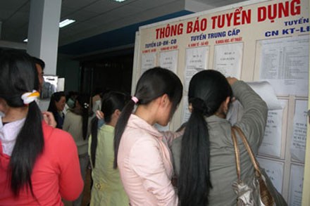 Một trong những mục tiêu chủ yếu của năm 2015 là tạo việc làm cho khoảng 1,6 triệu lao động - ảnh minh họa