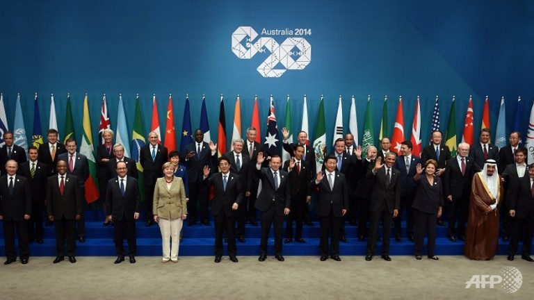 Lãnh đạo các nước trong nhóm G20 chụp ảnh kỷ niệm