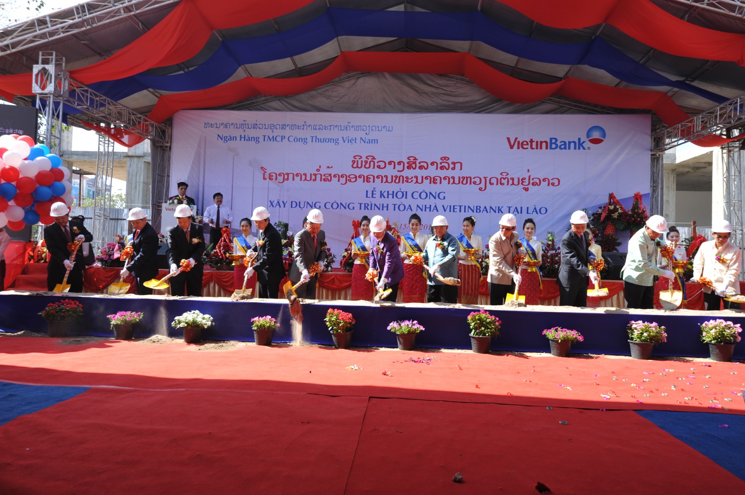 Khởi công xây dựng công trình Tòa nhà VietinBank tại Lào.