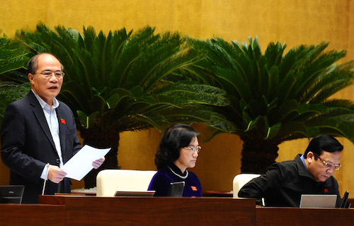 Chủ tịch Quốc hội Nguyễn Sinh Hùng đánh giá phần trả lời chất vấn của Bộ trưởng Đinh La Thăng
