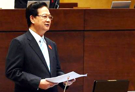 Thủ tướng Nguyễn Tấn Dũng trả lời chất vấn đại biểu Quốc hội chiều qua (19/11)