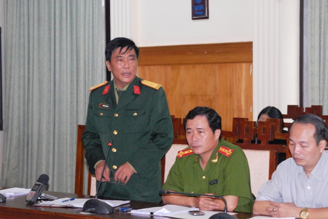 Đại tá Trần Đình Phong nêu rõ vị trí xây dựng dự án không ảnh hưởng đến an ninh quốc phòng