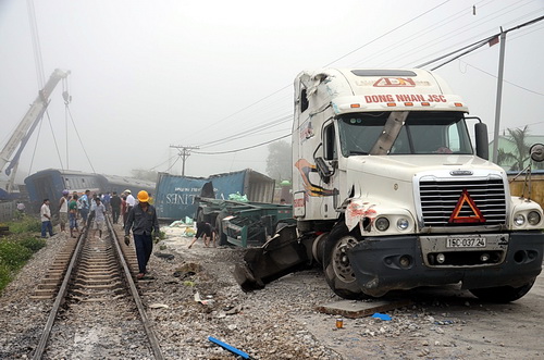 Hiện trường vụ tai nạn đường sắt tại Nam Định hồi giữa tháng 9 năm nay