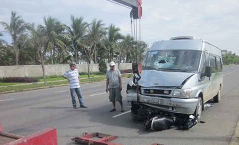 Hiện trường vụ tai nạn.