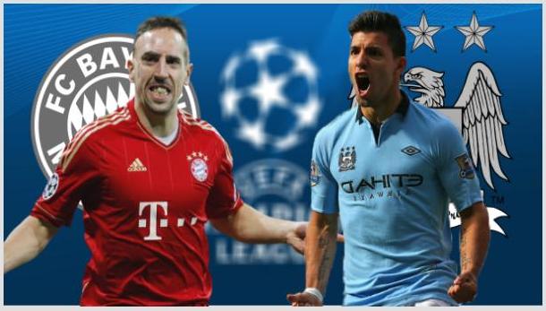 Bayern (đỏ) sẽ đá bay Man City khỏi Champions League?