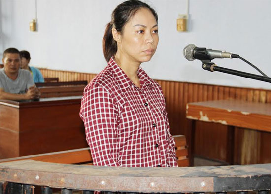 Bị cáo Trang tại tòa