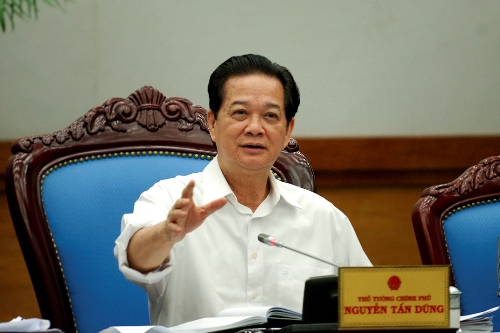 Thủ tướng Nguyễn Tấn Dũng chủ trì phiên họp Chính phủ thường kỳ - ảnh VGP