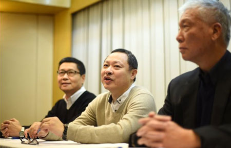 Ba nhà sáng lập phong trào Chiếm Trung Tâm tại Hong Kong