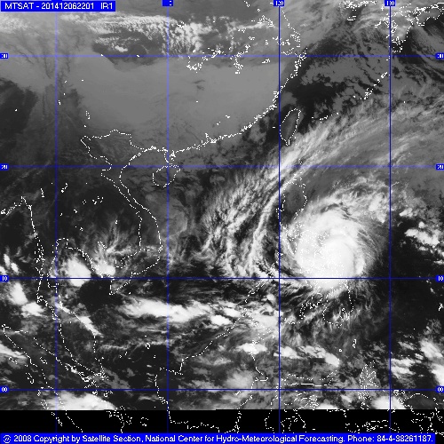 Ảnh mây vệ tinh siêu bão vào miền Trung Philippine