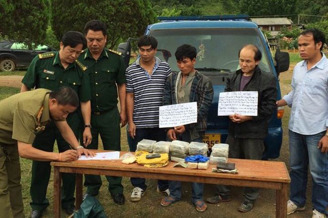 Một vụ bắt tội phạm ma túy do lực lượng Bộ đội Biên phòng Việt Nam phối hợp với lực lượng chức năng nước bạn Lào thực hiện