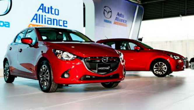 Mazda đã bắt đầu sản xuất Mazda2 thế hệ mới tại nhà máy AutoAlliance Thailand hồi tháng 10-2013, và sẽ chính thức lăn bánh tại Thái vào đầu năm 2015, đồng thời xuất khẩu ra các nước Đông Nam Á, Úc và châu Âu - Ảnh: Nation Multimedia