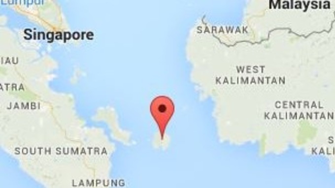 Belitung là một hòn đảo ở bờ biển phía đông của đảo Sumatra, Indonesia trong Tín dụng biển Java:. Google Maps