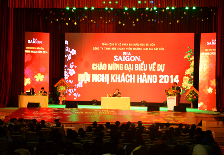 Gần 1.200 đại biểu trong cả nước đến dự Hội nghị khách hàng Bia Sài Gòn năm 2014