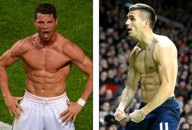 Tadic nhái cách ăn mừng của Ronaldo