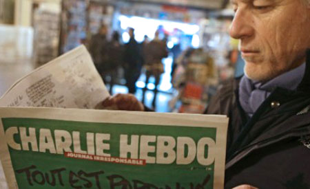 Ấn phẩm mới của Charlie Hebdo sau vụ khủng bố