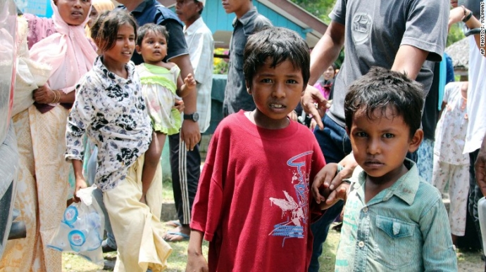 trẻ em người Rohingya được cứu sống hôm 10:5 ở Ind
