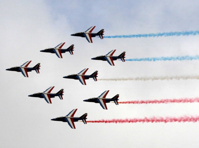 đội bay biểu diễn Patrouille de France trong ngày 