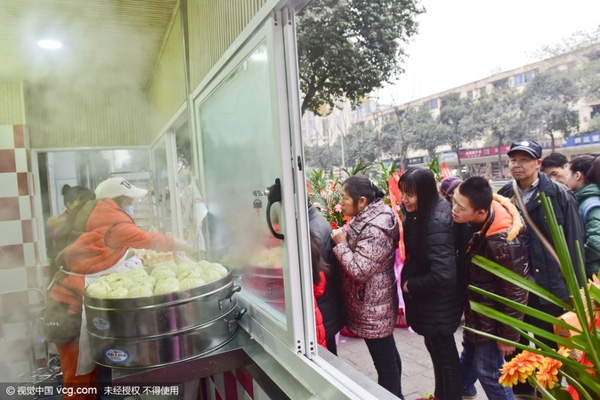 Cửa hàng bánh bao “sạch” tại Thành Đô thu 