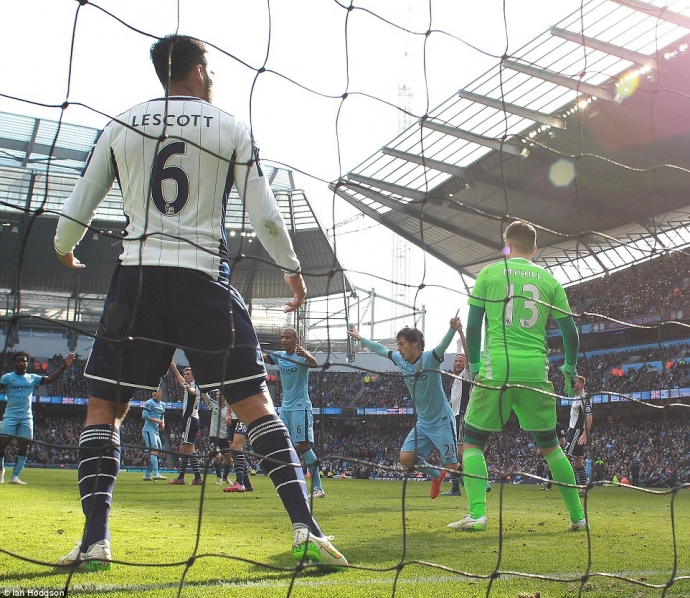 Man City có trọn vẹn 3 điểm trước West Brom