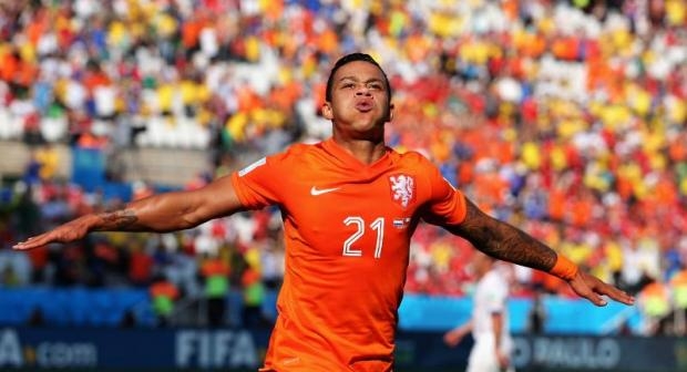 Memphis Depay trong màu áo ĐT Hà Lan