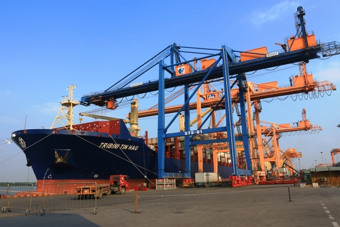 tàu container lớn nhất cập cảng Hải Phòng
