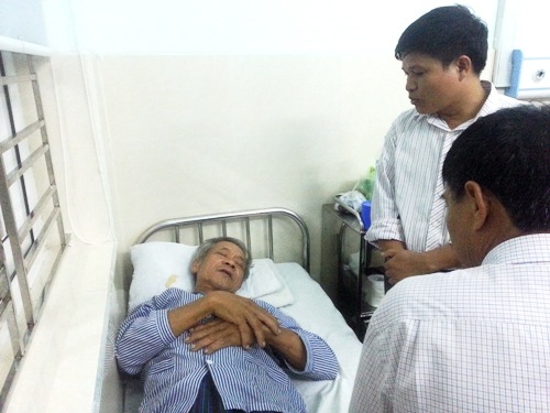 Ông Đỗ Văn Bảo đang được điều trị tại Bệnh viện Vi
