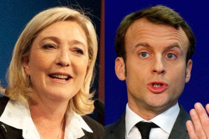 Ông Emmanuel Macron và bà Marine Le Pen