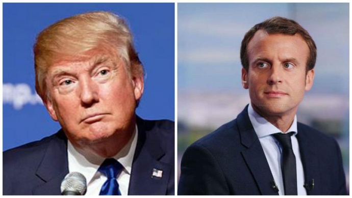 Tổng thống Mỹ Trump chúc mừng ông Macron đắc cử tổ