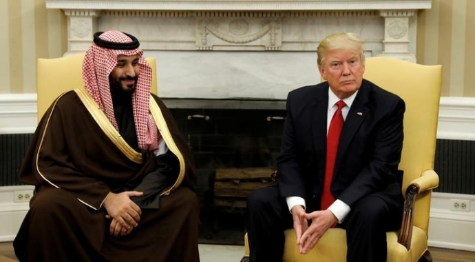 U.S. President Donald Trump meets with Saudi Deput