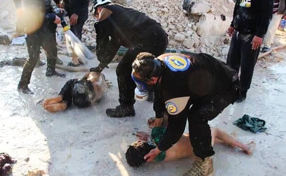 Hình ảnh phương Tây cáo buộc quân đội Syria tấn cô