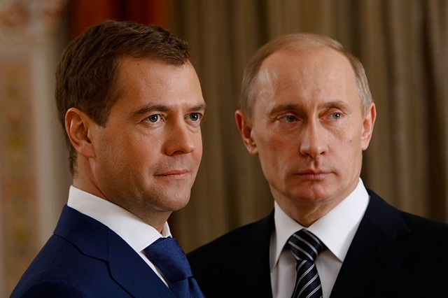 Tổng thống Putin và Thủ tướng Nga Medvedev