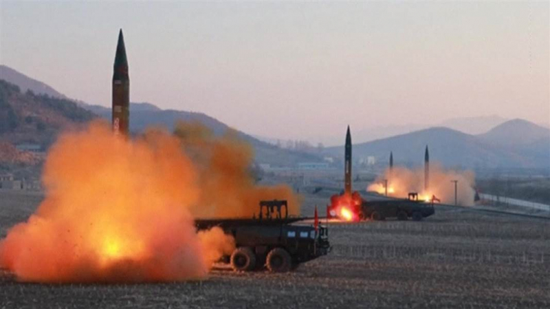 Các tên lửa đạn đạo của Triều Tiên trong một cuộc 