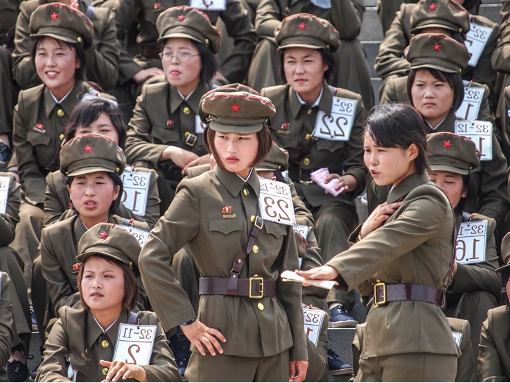 Các nữ quân nhân Triều Tiên - Ảnh tư liệu