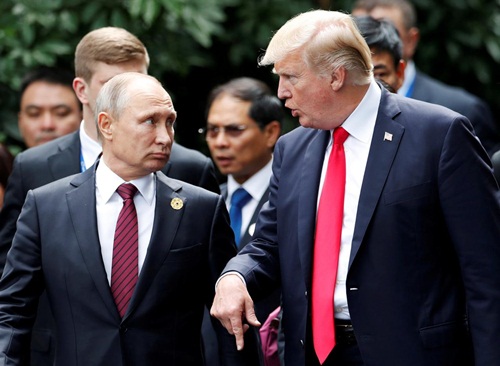 Tổng thống Nga Putin và Tổng thống Mỹ Trump